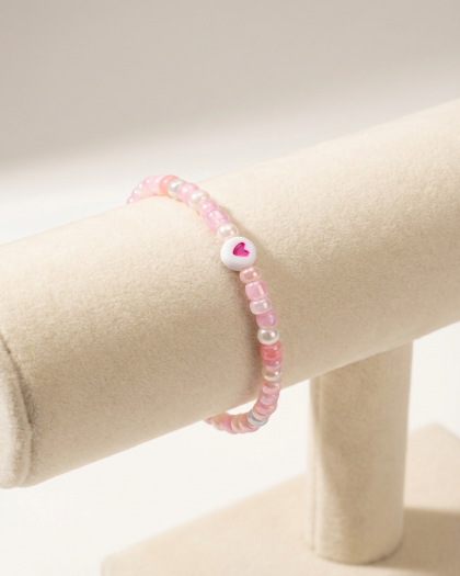 Pulsera Corazón Rosa (S)